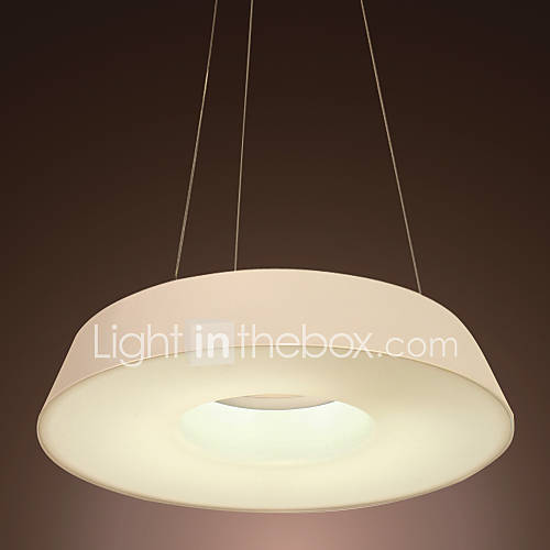 40W Artistic Acrylic Pendant Light with 1 Light in White ...
