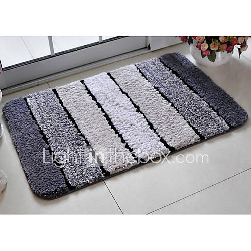 Bath Rug Grey Stripe 20 x 31" 857513 2016 25.99