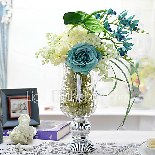 20.45" Elegant Flower Arrangement With Glass Vase 897188 2016 65.99
