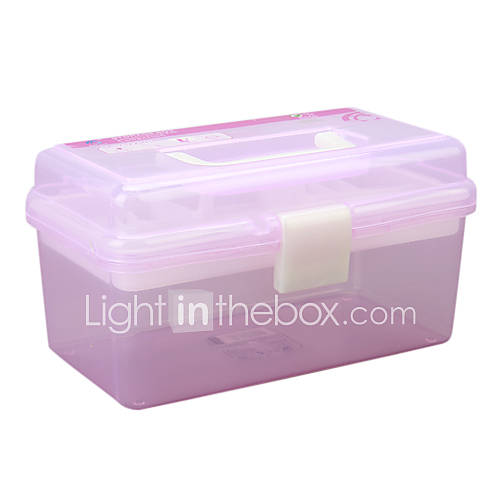 Maquillage Storage Case Holder Box Insertion Cabinet à 2 niveaux (rose)