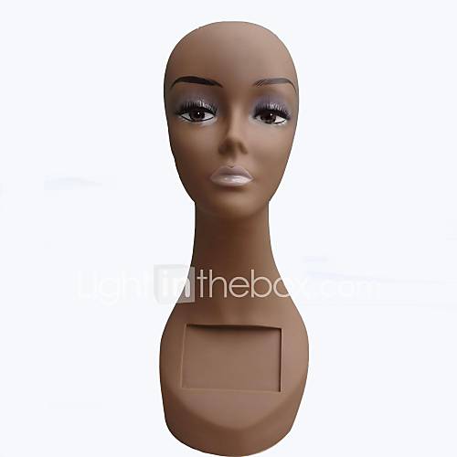 17" tall PVC rubber mannequin manikin styrofoam head display wig