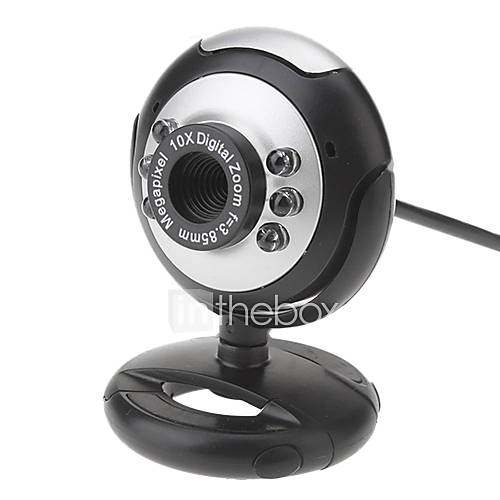 5.0 mégapixel 180 degrés tournant USB vision nocturne Drive-libre Webcam avec microphone Buil-