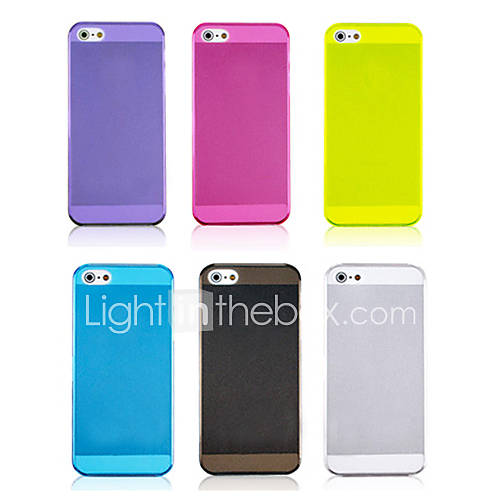 Case Transparent Joyland Solid Color TPU pour iPhone 5/5S (couleurs assorties)