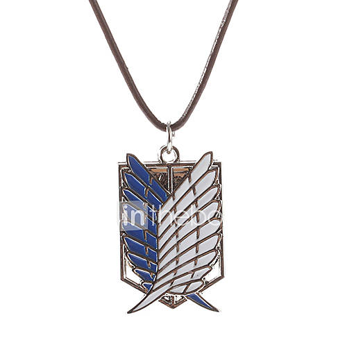 Image de Bijoux InspirÃ© par Attack on Titan Cosplay Anime Accessoires de Cosplay Colliers / Ailes Blanc / Bleu Masculin / FÃ©minin