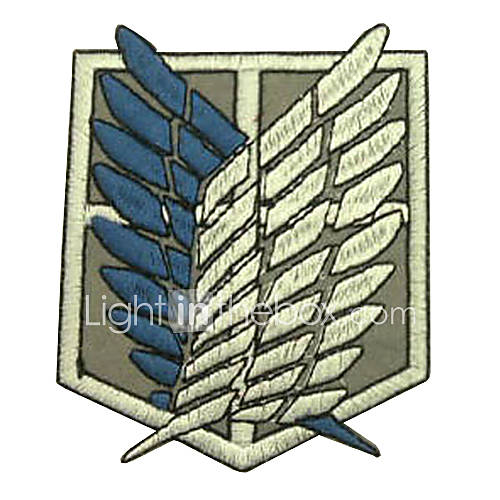 Shingeki No Kyojin Attack on Titan Recon Corps Logo Cosplay Embroidery Patch Badge