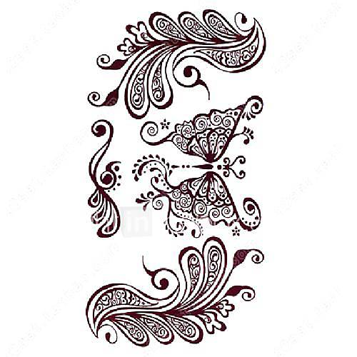 5 pièces tatouage de papillon étanche temporaire (10.5cm  20.5cm) HM570