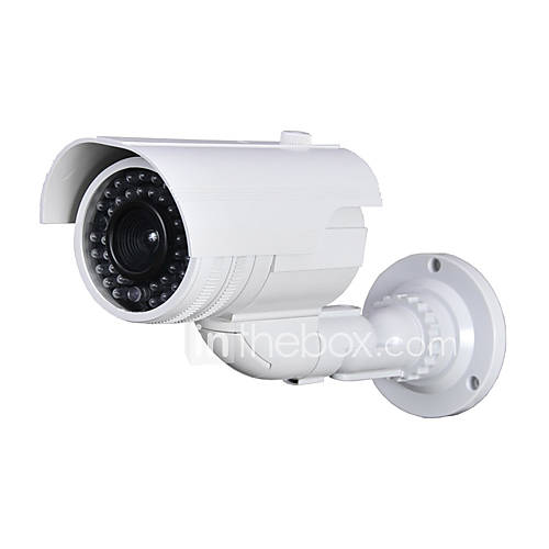 Caméra LED faux Bullet Dummy Imitation caméra de sécurité simulée Decoy infrarouge IR avec lumière clignotante WL4