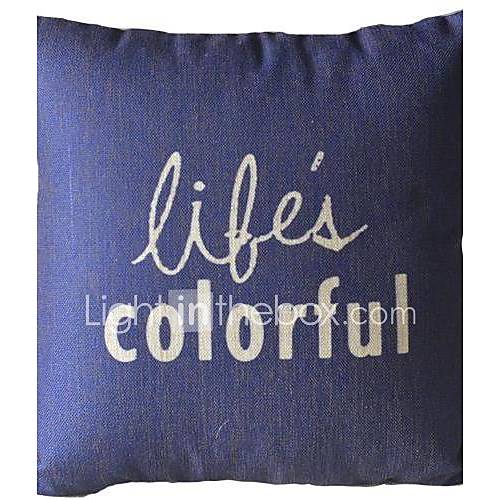 The English Letter Life Color Decorative Pillow Cover