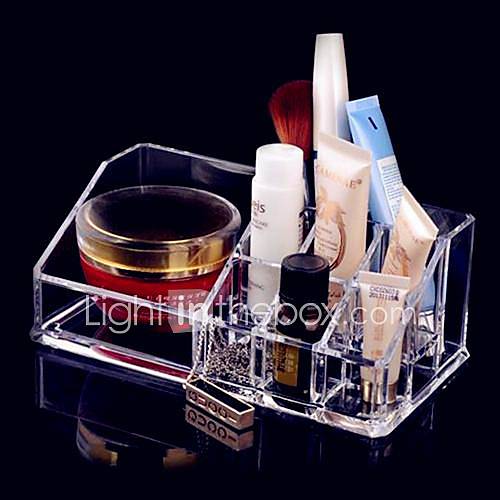 Acrylique Transparent stand Cosmétique de stockage de brosse de maquillage Pot Quadrate organisateur cosmétique