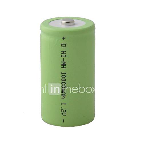 D Ni-MH rechargeable 1,2 V 10000mAh Batterie - vert