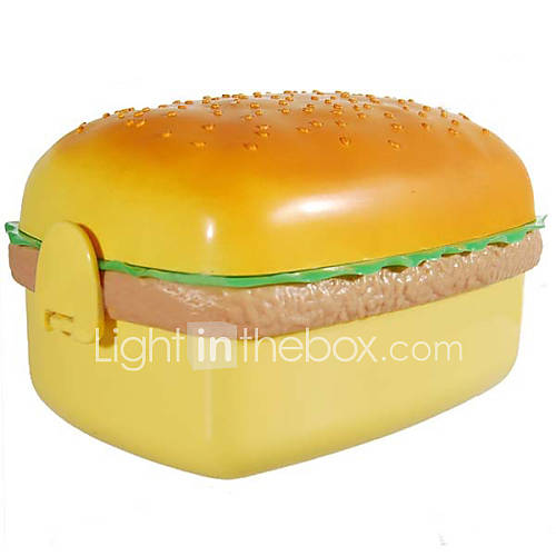 Hamburger mignon Lunch Box avec une cuillère, W17cm x L10cm x H9cm