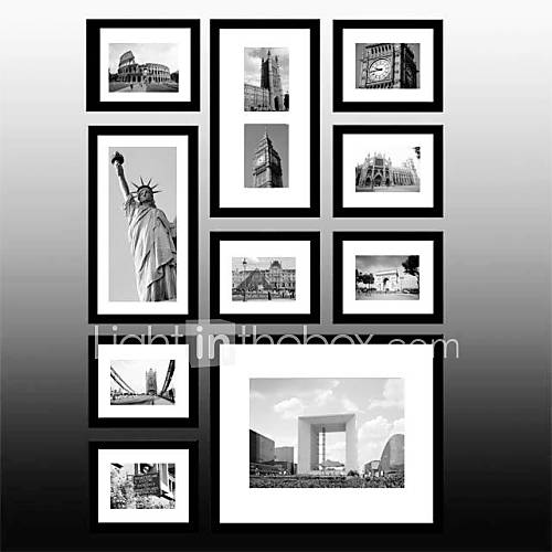 Black New York Photo Wall Frame Collection Set of 10 1199737 2016 84.99