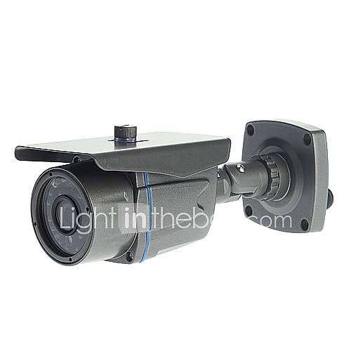 Imperméable à l'eau 1/4 CMOS 800TVL Caméra CCTV 24LED Outdoor Video Security avec support