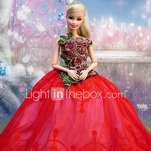 Barbie Doll Forest Princess Red Dress