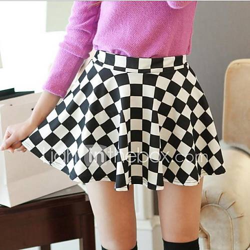 checkered short skirt