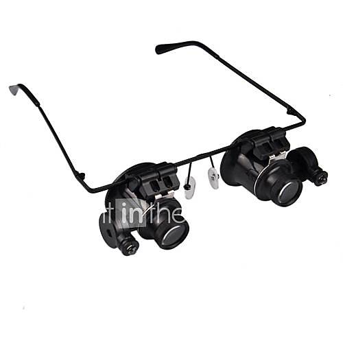 Image de 20X loupe de bijoutier Lunettes RÃ©paration de montre LED Lunettes Loupe objectif