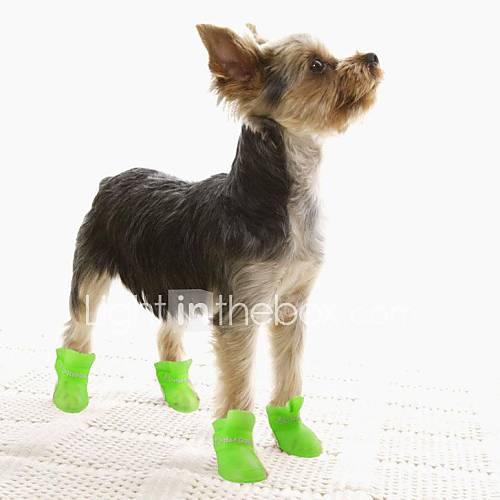 Image de Chat / Chien Chaussures & Bottes Etanche Hiver / Printemps/Automne Couleur Pleine Jaune / Bleu / Violet / Noir / Incanardin Silikon