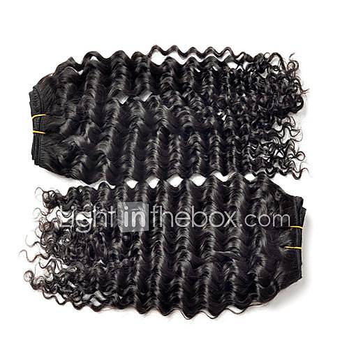 Brazilian Deep Wave Weft 100% Virgin Remy Human Hair Extensions Mixed Lengths 8 10 12 Inches