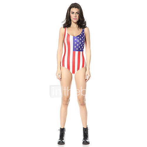 Nadanbao Womens American Flag Print Swimsuit