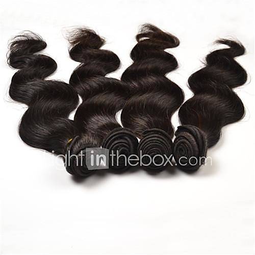 Double Drawn Weft Indian Loose Wave Weft 100% Virgin Remy Human Hair Extensions 24 Inch 3Pcs