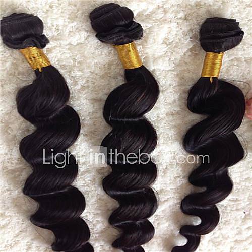 Mixed Lengths 18 20 22 Inches Indian Loose Wave Weft 100% Virgin Remy Human Hair Extensions