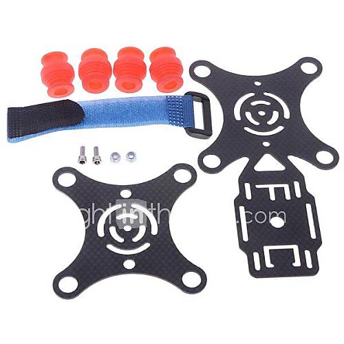 DJI Phantom 3K Glassy Carbon Shock Absorber Integrated Telemetry Mount Plate