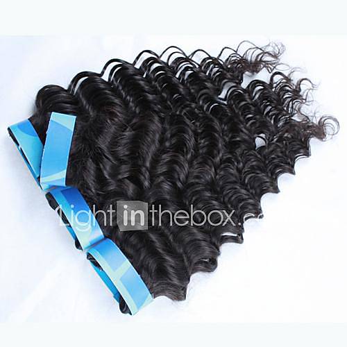 26 26 28 28 Color 1B Grade 4A Indian Virgin Deep Wave Human Hair Extension