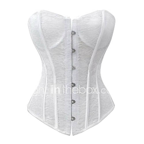 Lace Plastic Boning Corset Shapewear With Tstrap(More Colors) Sexy