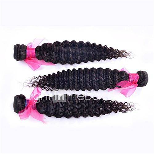 Gorgeous Maylaysian Deep Wave Weft 100% Virgin Remy Human Hair Extensions 8 Inch 3Pcs