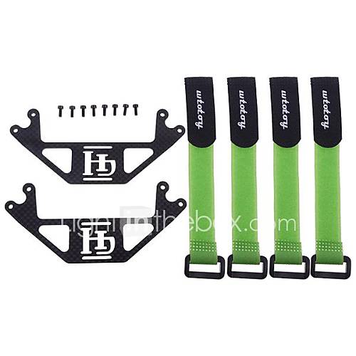 DJI Phantom 3K Carbon Double Battery Clevis / Support Plate / Board w/ 4 pcs Battery Straps