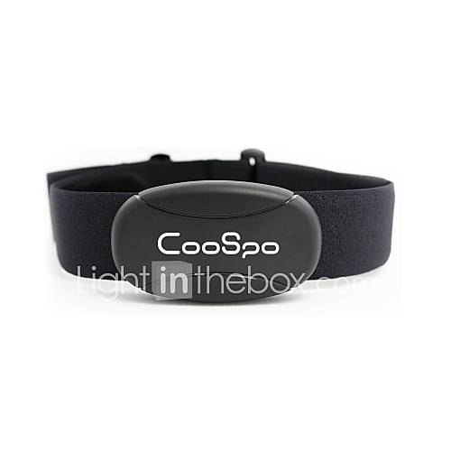 CooSpo Noir Bluetooth 4.0 Fréquence cardiaque moniteur de sonde pour iPhone4S/5/S/C Wahoo Strava Runtastic