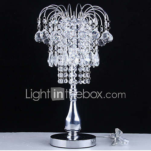 60W Lampe de table splendide avec boules de cristal