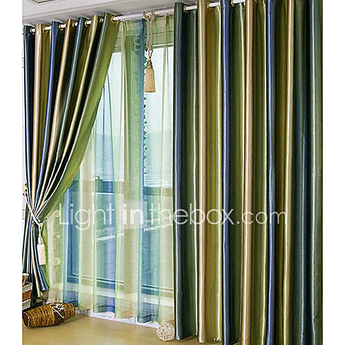 Moderne to paneler stribe rød stue polyester panel gardiner ...