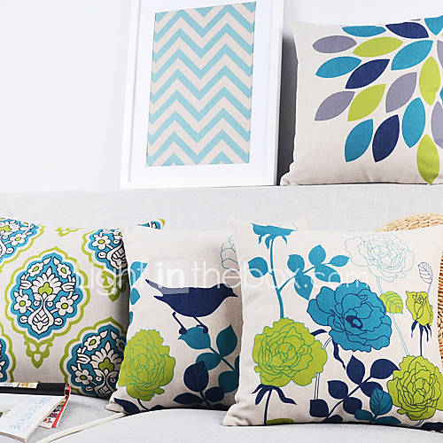 Cotton/Linen Pillow Cover , Floral Country 1421804 2017 46.99