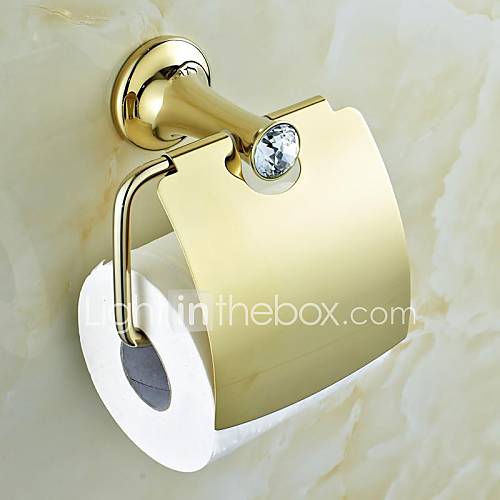 En cristal d'or en laiton contemporaine porteurs toilettes Roll