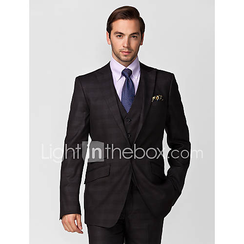 polyester tailorde noir ajustement costume trois-pièces
