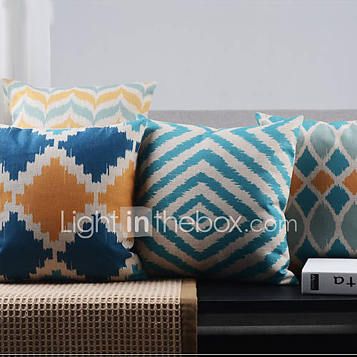 Cotton/Linen Pillow Cover , Geometric Country 1421806 2016 45.99