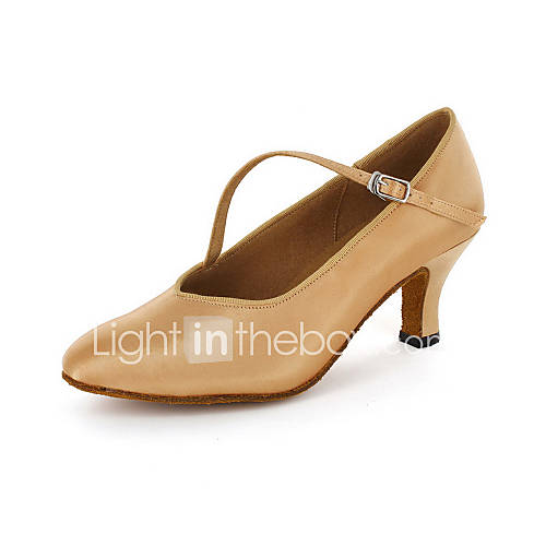 Image de Chaussures de danse(Marron) -Personnalisables-Talon Bottier-Similicuir-Moderne Salon