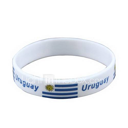 Motif drapeau de l'Uruguay Coupe du Monde 2014 Silicone Wrist Band