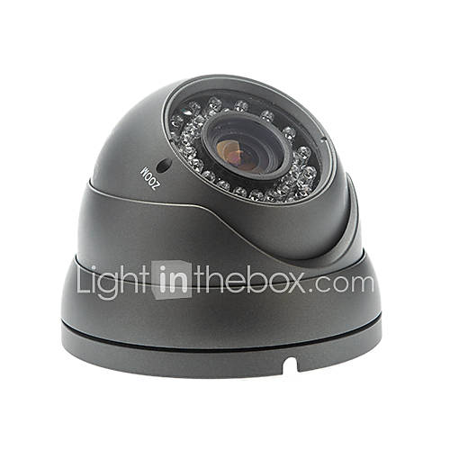 L'épreuve du vandalisme 700TVL Sony CCD 2.8-12mm Objectif Vari-focal 36 LED IR Caméra dôme étanche de vision nocturne