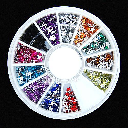 600pcs de forme d'étoile ongles strass acryliques de roue art de la décoration