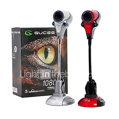 gucee hd-80 en haute définition UVC lumières microphone de nuit webcam 10 mégapixels