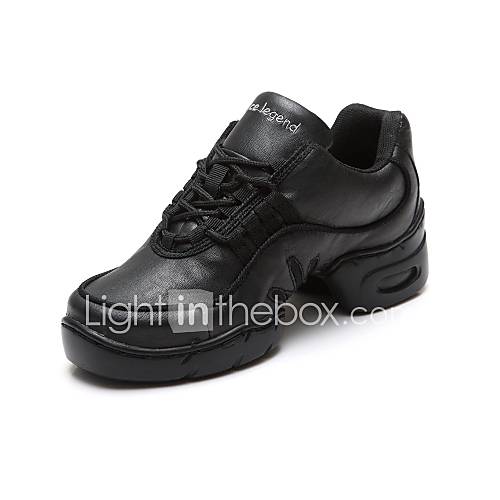 Women's Leather Cushioned Heel Dance Sneakers Dance Shoes 1693150 2016 43.99