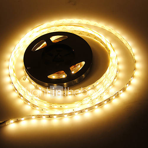 Image de 5M 90W 60x5730SMD 7000-8000LM 3000-3500K lumiÃ¨re blanche chaude bande LED (DC12V)