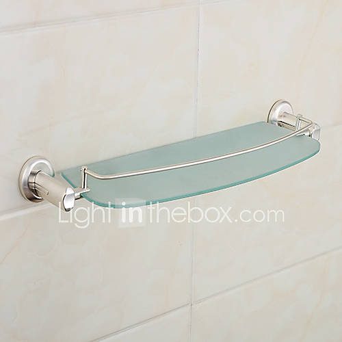 Contemporary Silver Finish Wall Mount Bathroom Shelves 1560904 2016