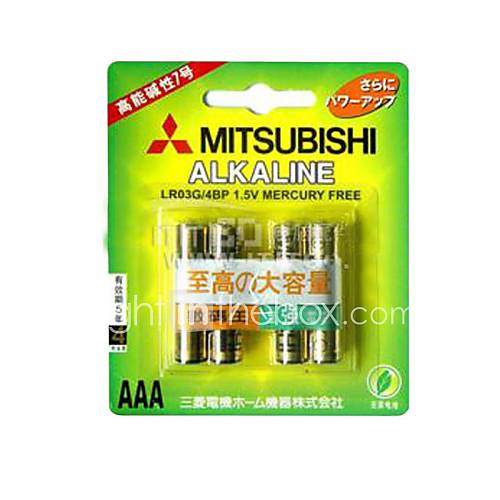 MITSUBISHI LR3G AAA 1.5V piles alcalines (4pcs)