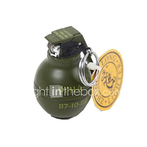 Grenade style coupe-vent butane briquet à gaz avec porte-clés