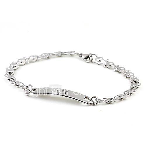 Image de Cadeau personnalisÃ©-ArgentÃ©-Bracelets - enAcier inoxydable- pourUnisexe