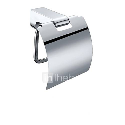 Porte-rouleau de toilette monté de mur en alliage de zinc de style contemporain de finition chrome