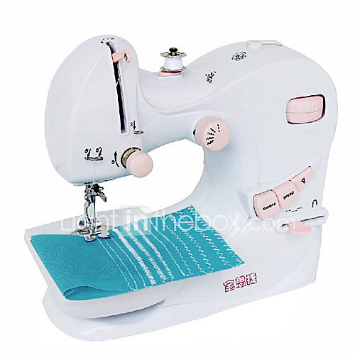 Household Mini Type Pink Buttons Sewing Machine